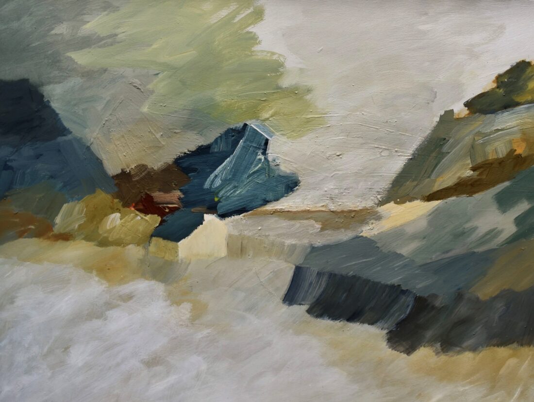 A rough White Sea. 76 x 98 cm acrylic on paper